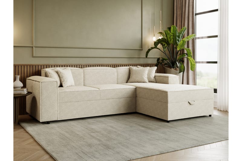 Bysantinsk Sovesofa Med 3-Seters Divan - Beige - Møbler - Sofaer - Sovesofaer