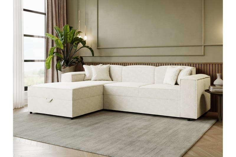 Bysantinsk Sovesofa Med 3-Seters Divan - Beige - Møbler - Sofaer - Sovesofaer