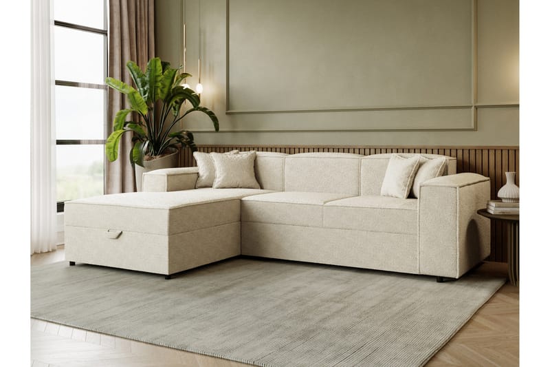 Bysantinsk Sovesofa Med 3-Seters Divan - Beige - Møbler - Sofaer - Sovesofaer