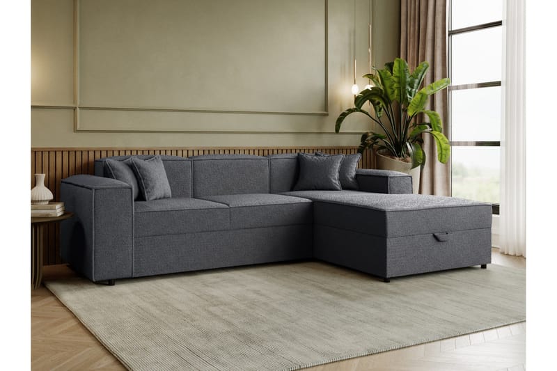 Bysantinsk Sovesofa Med 3-Seters Divan - Grå - Møbler - Sofaer - Sovesofaer