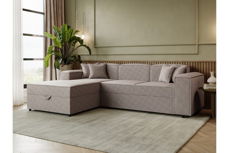 Bysantinsk Sovesofa Med 3-Seters Divan - Grå - Møbler - Sofaer - Sovesofaer