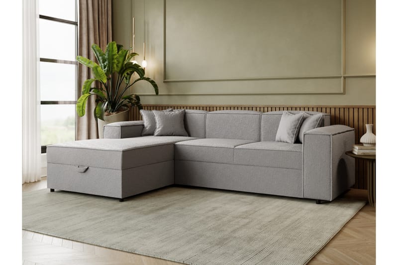 Bysantinsk Sovesofa Med 3-Seters Divan - Grå - Møbler - Sofaer - Sovesofaer