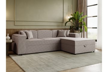 Bysantinsk Sovesofa Med 3-Seters Divan - Grå - Møbler - Sofaer - Sovesofaer