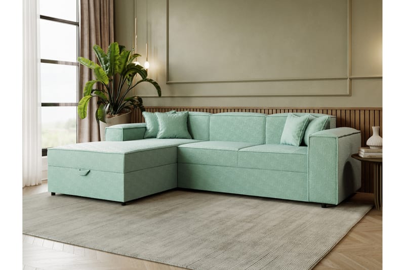 Bysantinsk Sovesofa Med 3-Seters Divan - Grønn - Møbler - Sofaer - Sovesofaer