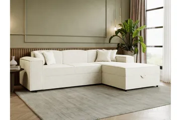 Bysantinsk Sovesofa Med 3-Seters Divan - Hvit - Møbler - Sofaer - Sovesofaer