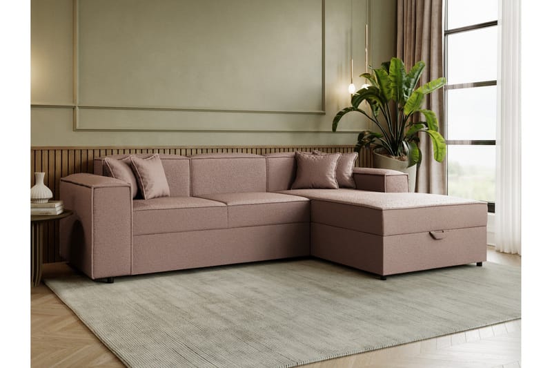 Bysantinsk Sovesofa Med 3-Seters Divan - Rosa - Møbler - Sofaer - Sovesofaer