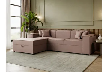 Bysantinsk Sovesofa Med 3-Seters Divan - Rosa - Møbler - Sofaer - Sovesofaer