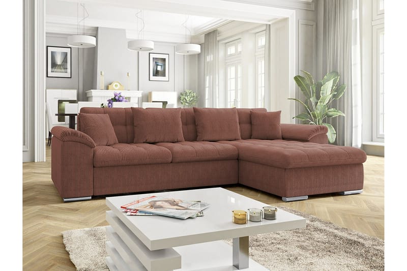 Camior 3-seters Hjørnesovesofa - Brun - Møbler - Sofaer - Sovesofaer
