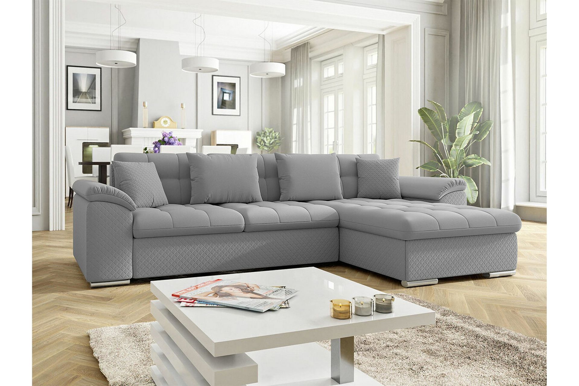Camior 3-seters Hjørnesovesofa - Grå - Møbler - Sofaer - Sovesofaer