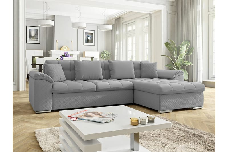 Camior 3-seters Hjørnesovesofa - Grå - Møbler - Sofaer - Sovesofaer