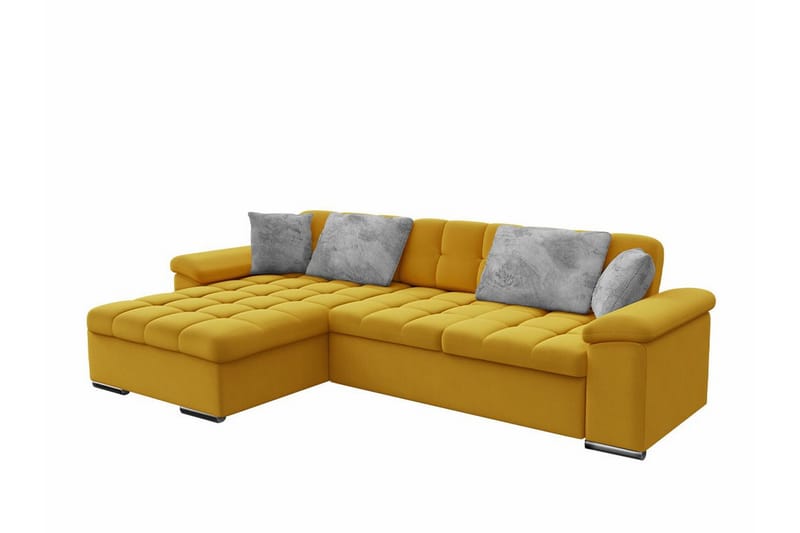 Camior 3-seters Hjørnesovesofa - Gul - Møbler - Sofaer - Sovesofaer