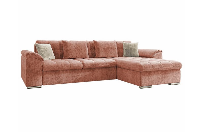 Camior 3-seters Hjørnesovesofa - Rosa - Møbler - Sofaer - Sovesofaer