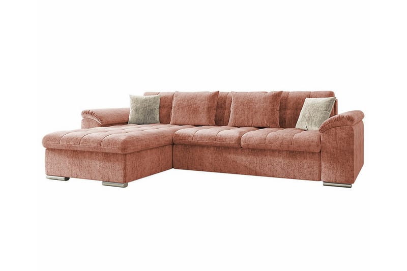 Camior 3-seters Hjørnesovesofa - Rosa - Møbler - Sofaer - Sovesofaer