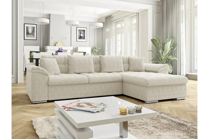 Camior 3-sits Hörnbäddsoffa beige - Møbler - Sofaer - Sovesofaer