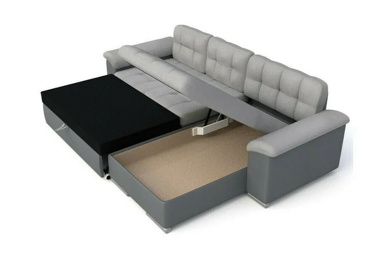 Camior 3-sits Hörnbäddsoffa Beige/Light beige - Møbler - Sofaer - Sovesofaer