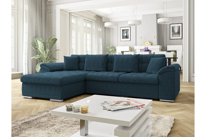 Camior 3-sits Hörnbäddsoffa Dark blue - Møbler - Sofaer - Sovesofaer