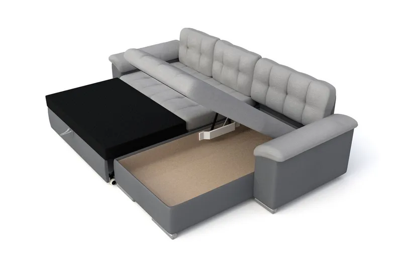 Camior 3-sits Hörnbäddsoffa Grey - Møbler - Sofaer - Sovesofaer
