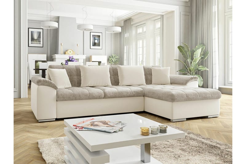 Camior 3-sits Hörnbäddsoffa NO_BRAND Grey - Møbler - Sofaer - Sovesofaer