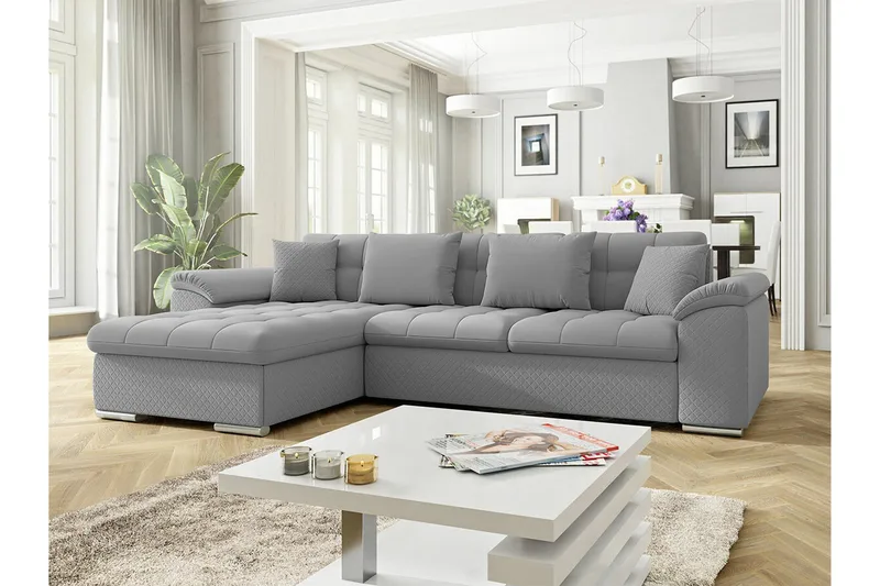 Camior 3-sits Hörnbäddsoffa NO_BRAND Grey - Møbler - Sofaer - Sovesofaer