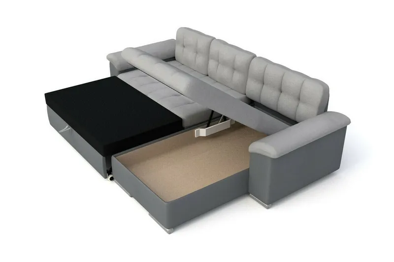 Camior 3-sits Hörnbäddsoffa NO_BRAND Pink - Møbler - Sofaer - Sovesofaer
