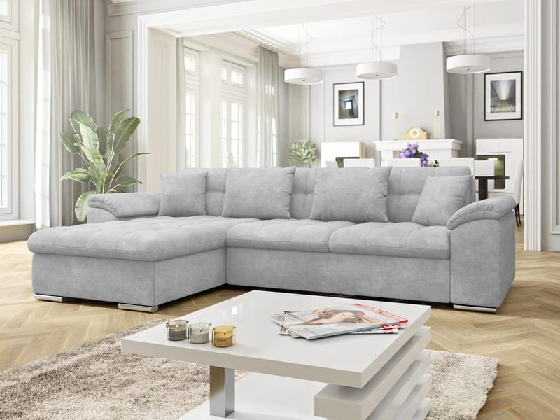 Camior 4-seters sovesofa med divan, venstrevendt - grå - Møbler - Sofaer - Sovesofaer