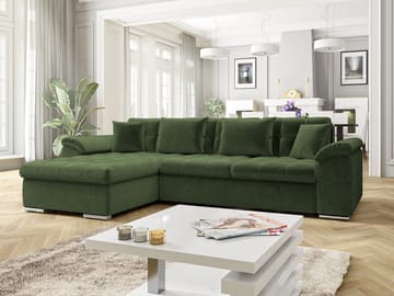 Camior 4-seters sovesofa med divan, venstrevendt - grønn - Møbler - Sofaer - Sovesofaer