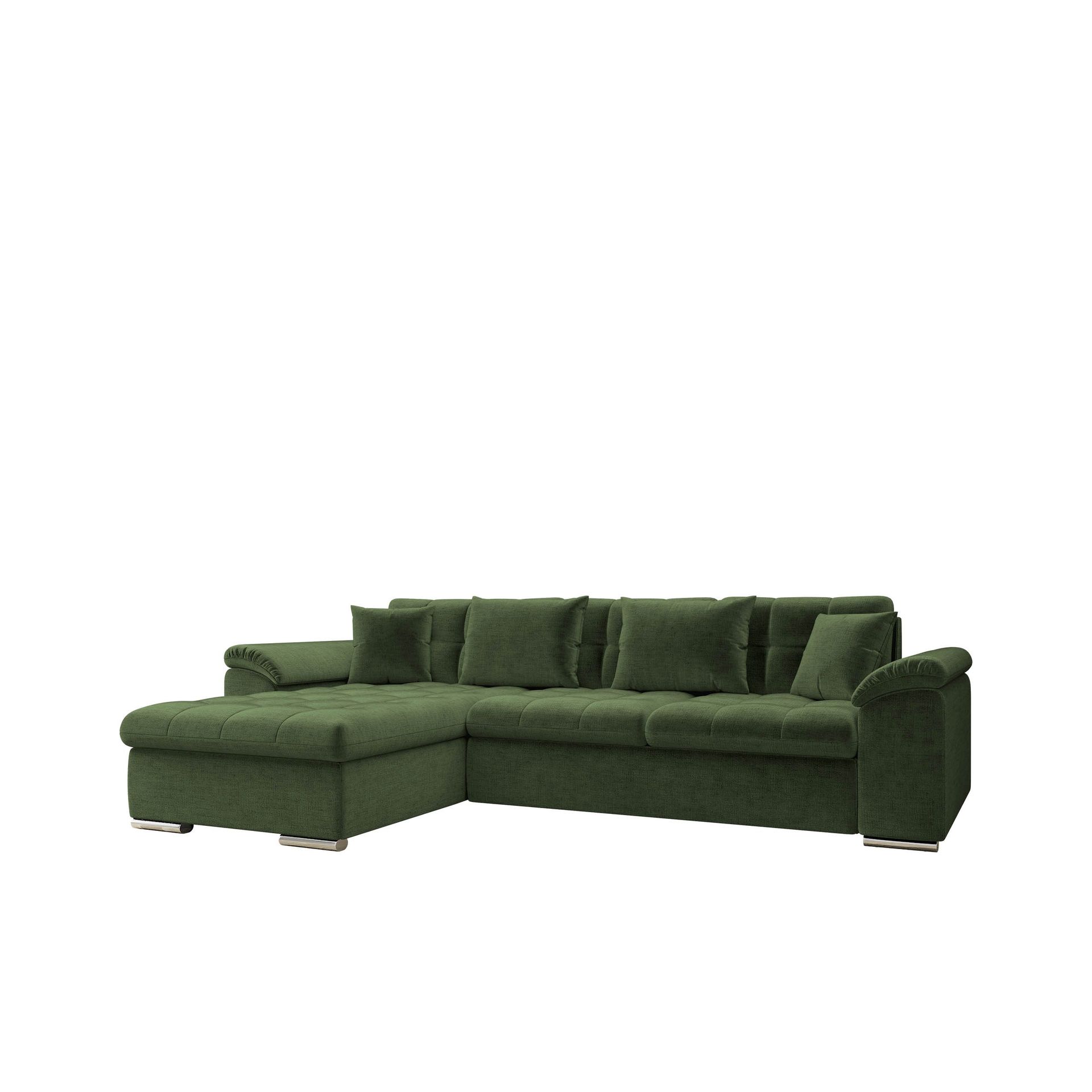 Camior 4-seters sovesofa med divan, venstrevendt - grønn