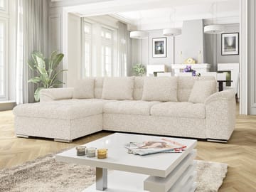 Camior 4-seters sovesofa med divan, venstrevendt - Offwhite - Møbler - Sofaer - Sovesofaer