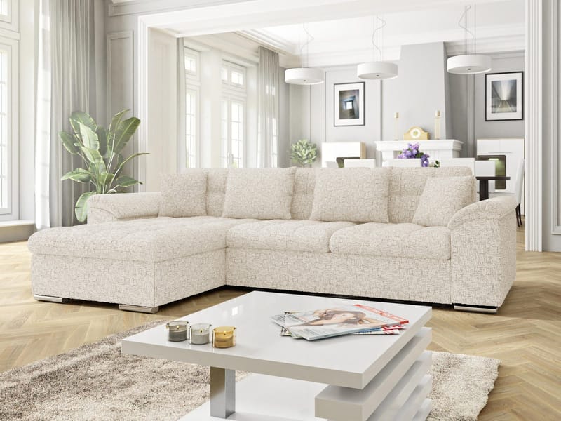 Camior 4-seters sovesofa med divan, venstrevendt - Offwhite - Møbler - Sofaer - Sovesofaer