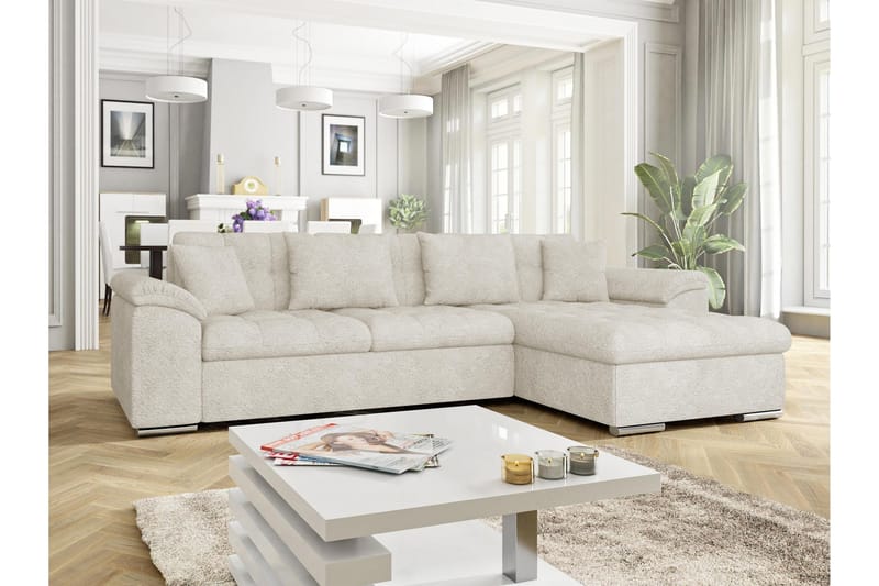 Camior Sovesofa Med 3-Seters Divan - Grå - Møbler - Sofaer - Sovesofaer