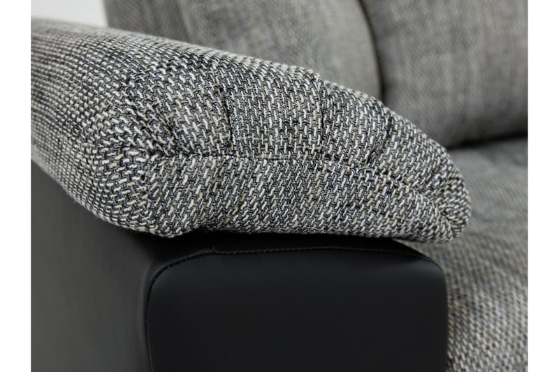 Camior Sovesofa Med 3-Seters Divan - Hvit/Sort - Møbler - Sofaer - Sovesofaer