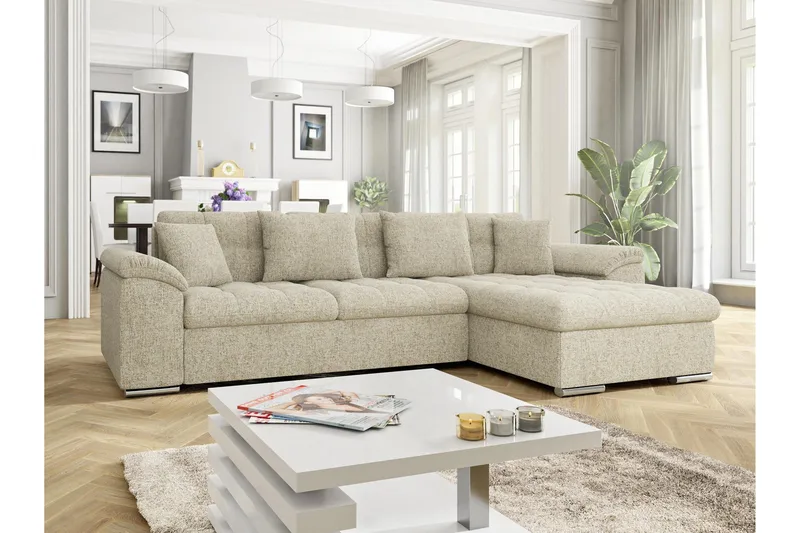 Camior Sovesofa med Divan 3-seter - Beige - Møbler - Sofaer - Sovesofaer