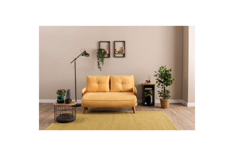 Canelo Sovesofa 2-sits - Sennepsgul - Møbler - Sofaer - Sovesofaer