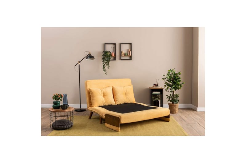 Canelo Sovesofa 2-sits - Sennepsgul - Møbler - Sofaer - Sovesofaer
