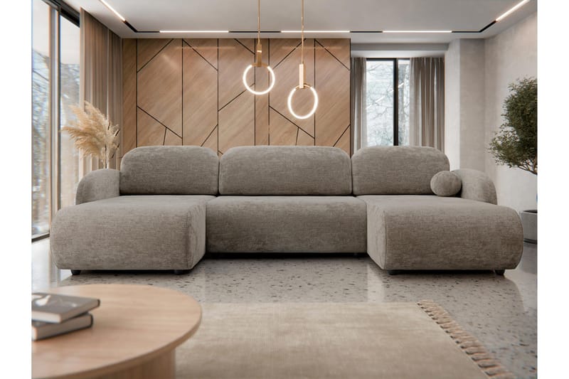 Carve Sovesofa Dobbel Divan 3-Seter - Beige - Møbler - Sofaer - Sovesofaer