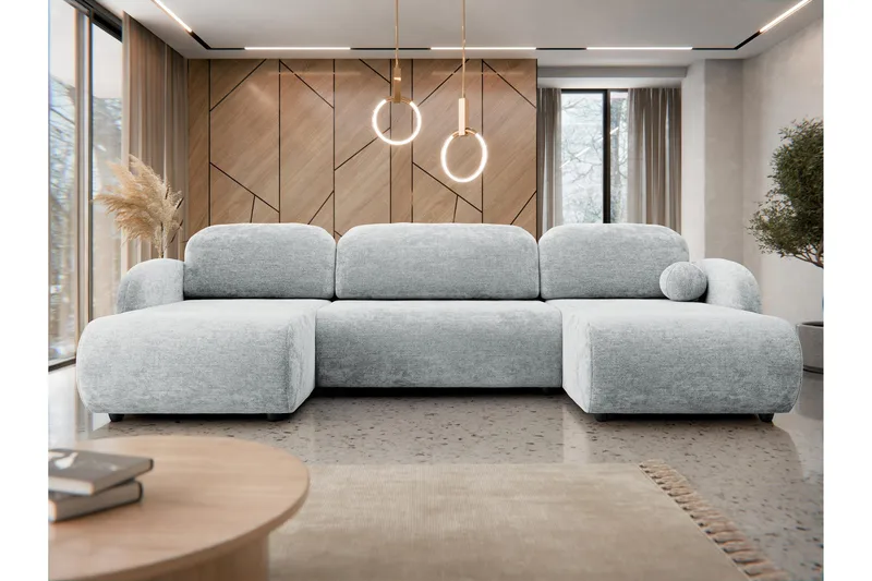 Carve Sovesofa Dobbel Divan 3-Seter - Grå - Møbler - Sofaer - Sovesofaer