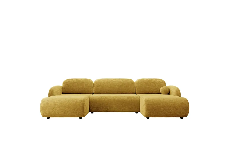 Carve Sovesofa Dobbel Divan 3-Seter - Gul - Møbler - Sofaer - Sovesofaer