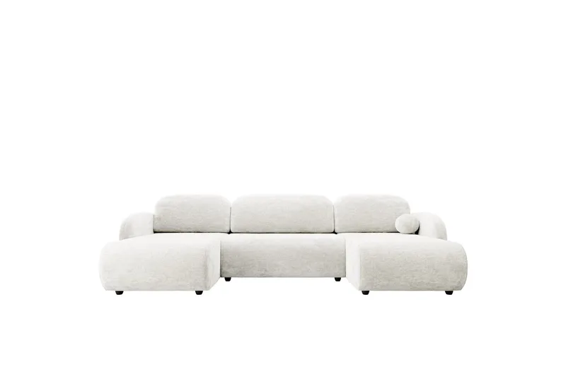 Carve Sovesofa Dobbel Divan 3-Seter - Hvit - Møbler - Sofaer - Sovesofaer