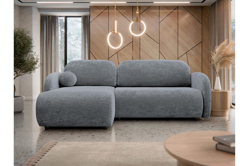 Carve Sovesofa Med 2-Seters Divan - Grå - Møbler - Sofaer - Sovesofaer