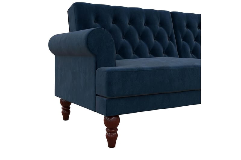Cassidy 2-seters Sovesofa Fløyel/Blå - Novogratz - Møbler - Sofaer - Sovesofaer