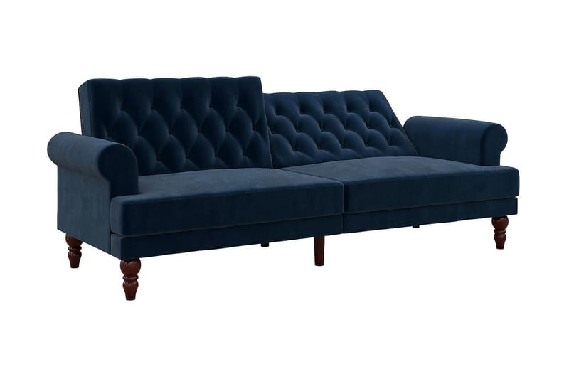 Cassidy 2-seters Sovesofa Fløyel/Blå - Novogratz - Møbler - Sofaer - Sovesofaer