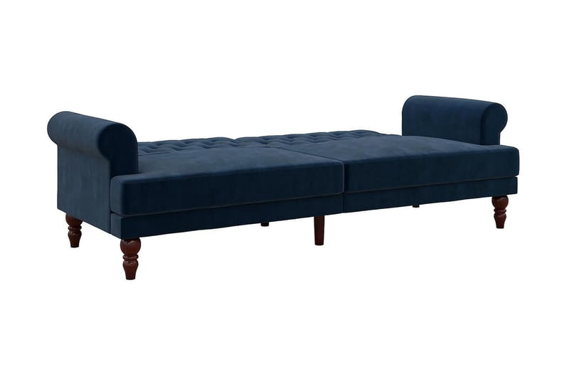 Cassidy 2-seters Sovesofa Fløyel/Blå - Novogratz - Møbler - Sofaer - Sovesofaer