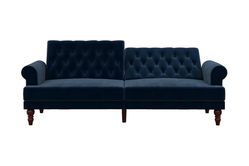 Cassidy 2-seters Sovesofa Fløyel/Blå - Novogratz - Møbler - Sofaer - Sovesofaer