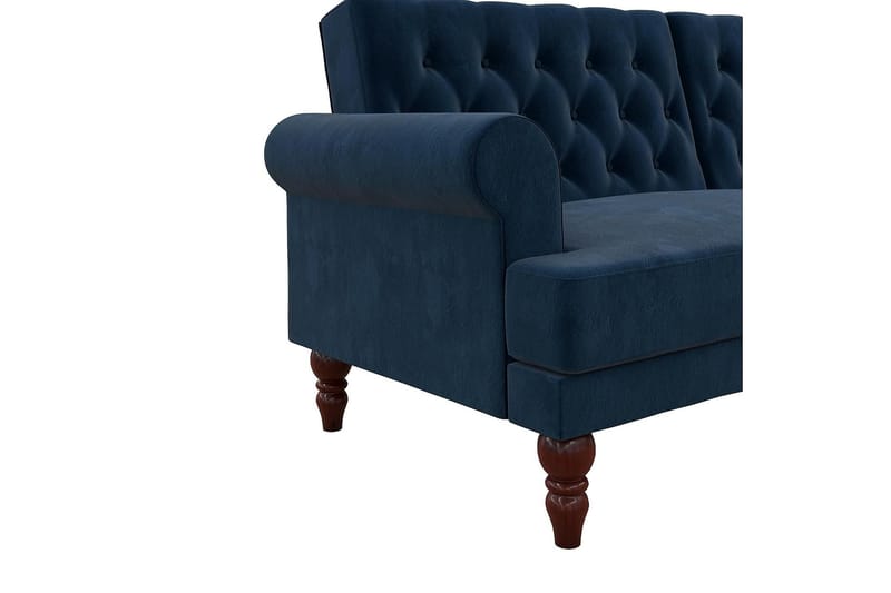 Cassidy 2-seters Sovesofa Fløyel/Blå - Novogratz - Møbler - Sofaer - Sovesofaer