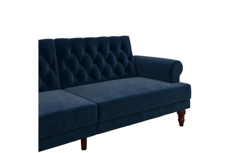 Cassidy 2-seters Sovesofa Fløyel/Blå - Novogratz - Møbler - Sofaer - Sovesofaer