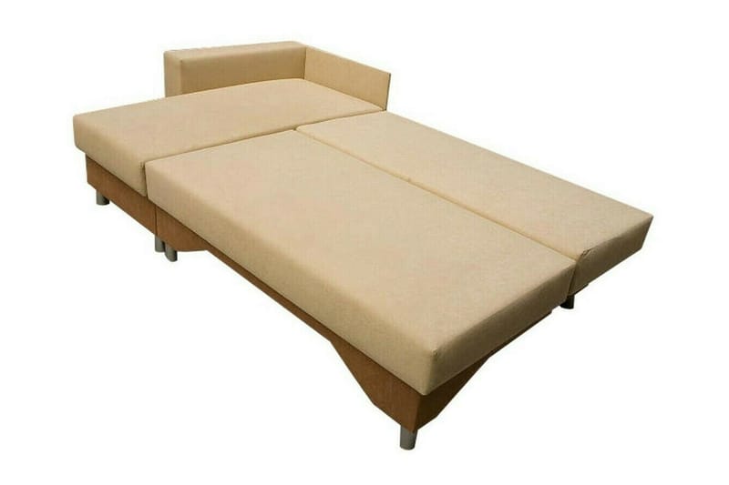 Castlebay 3-sits Hörnbäddsoffa NO_BRAND Brown/Beige - Møbler - Sofaer - Sovesofaer
