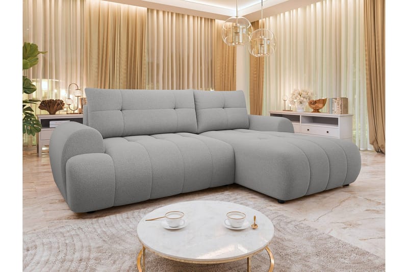 Ceibo Sovesofa med Sjeselong 3-seter - Grå - Møbler - Sofaer - Sovesofaer