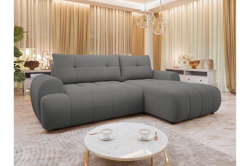 Ceibo Sovesofa med Sjeselong 3-seter - Grå - Møbler - Sofaer - Sovesofaer