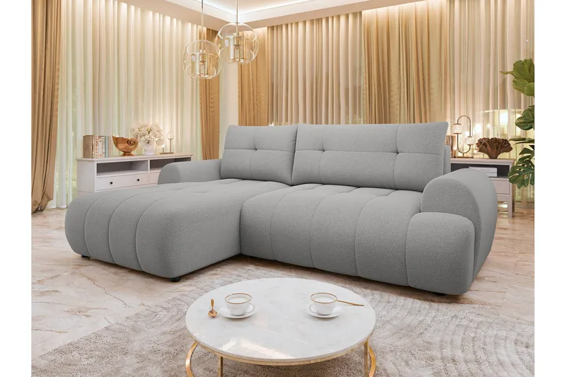 Ceibo Sovesofa med Sjeselong 3-seter - Grå - Møbler - Sofaer - Sovesofaer