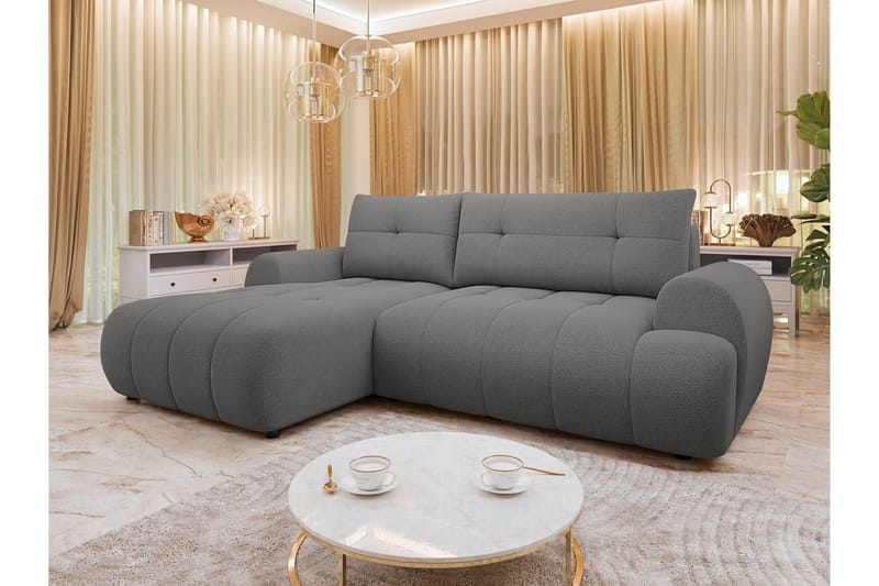 Ceibo Sovesofa med Sjeselong 3-seter - Grå - Møbler - Sofaer - Sovesofaer